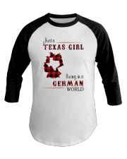 TEXAS GIRL LIVING IN GERMAN WORLD Baseball Tee tile