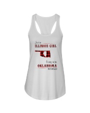 ILLINOIS GIRL LIVING IN OKLAHOMA WORLD Ladies Flowy Tank thumbnail