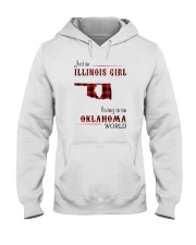 ILLINOIS GIRL LIVING IN OKLAHOMA WORLD Hooded Sweatshirt thumbnail