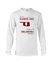 ILLINOIS GIRL LIVING IN OKLAHOMA WORLD Long Sleeve Tee thumbnail