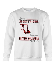 ALBERTA GIRL LIVING IN BRITISH COLUMBIA WORLD Crewneck Sweatshirt thumbnail
