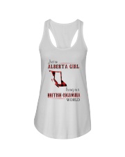 ALBERTA GIRL LIVING IN BRITISH COLUMBIA WORLD Ladies Flowy Tank thumbnail