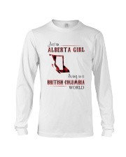 ALBERTA GIRL LIVING IN BRITISH COLUMBIA WORLD Long Sleeve Tee thumbnail