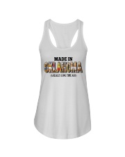 Made In Oklahoma A Really Long Time Ago Ladies Flowy Tank tile