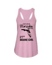 LIVE IN FLORIDA BUT ALWAYS MAINE GIRL Ladies Flowy Tank thumbnail