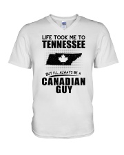 CANADIAN GUY LIFE TOOK TO TENNESSEE V-Neck T-Shirt tile