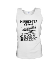 Minnesota Girl I May Be Crazy Unisex Tank tile