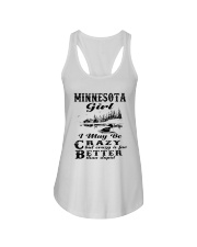 Minnesota Girl I May Be Crazy Ladies Flowy Tank tile