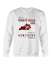 PUERTO RICAN GIRL LIVING IN KENTUCKY WORLD Crewneck Sweatshirt thumbnail