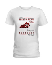 PUERTO RICAN GIRL LIVING IN KENTUCKY WORLD Ladies T-Shirt thumbnail