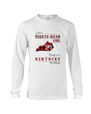 PUERTO RICAN GIRL LIVING IN KENTUCKY WORLD Long Sleeve Tee thumbnail