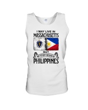 LIVE IN MASSACHUSETTS BEGAN IN PHILIPPINES Unisex Tank tile