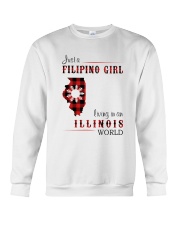 FILIPINO GIRL LIVING IN ILLINOIS WORLD Crewneck Sweatshirt tile