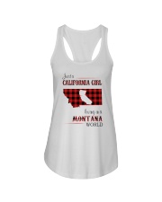 CALIFORNIA GIRL LIVING IN MONTANA WORLD Ladies Flowy Tank thumbnail