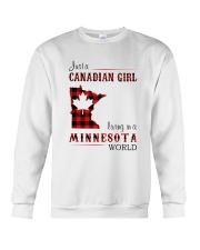 CANADIAN GIRL LIVING IN MINNESOTA WORLD Crewneck Sweatshirt thumbnail