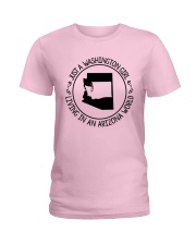 WASHINGTON GIRL LIVING IN ARIZONA WORLD Ladies T-Shirt thumbnail