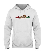 Kentucky Map Pattern Hooded Sweatshirt front