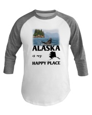 ALASKA IS MY HAPPY PLACE Baseball Tee thumbnail