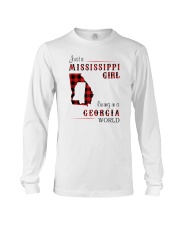 MISSISSIPPI GIRL LIVING IN GEORGIA WORLD Long Sleeve Tee tile