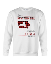 NEW YORK GIRL LIVING IN IOWA WORLD Crewneck Sweatshirt thumbnail