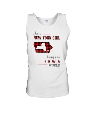 NEW YORK GIRL LIVING IN IOWA WORLD Unisex Tank thumbnail
