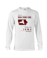 NEW YORK GIRL LIVING IN IOWA WORLD Long Sleeve Tee thumbnail