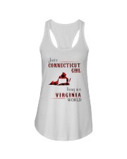 CONNECTICUT GIRL LIVING IN VIRGINIA WORLD Ladies Flowy Tank thumbnail