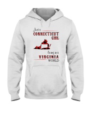 CONNECTICUT GIRL LIVING IN VIRGINIA WORLD Hooded Sweatshirt thumbnail