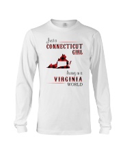 CONNECTICUT GIRL LIVING IN VIRGINIA WORLD Long Sleeve Tee thumbnail