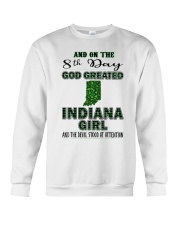 God Created Indiana Girl Crewneck Sweatshirt tile