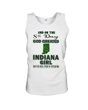 God Created Indiana Girl Unisex Tank tile