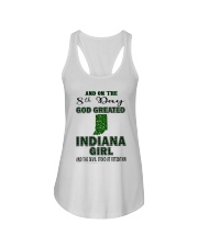 God Created Indiana Girl Ladies Flowy Tank tile