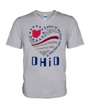 A PIECE OF MY HEART AND SOUL LIVES IN OHIO V-Neck T-Shirt tile