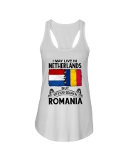 LIVE IN NETHERLANDS BEGAN IN ROMANIA ROOT WOMEN Ladies Flowy Tank thumbnail