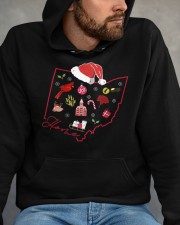Ohio Map Outline Christmas Hooded Sweatshirt apparel-hooded-sweatshirt-lifestyle-front-159