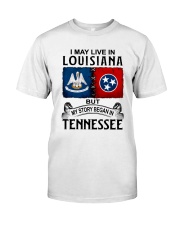LIVE IN LOUISIANA BEGAN IN TENNESSEE Classic T-Shirt tile