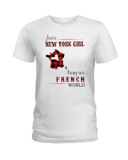NEW YORK GIRL LIVING IN FRENCH WORLD Ladies T-Shirt tile