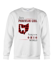 PERUVIAN GIRL LIVING IN OHIO WORLD Crewneck Sweatshirt tile