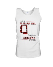 ALABAMA GIRL LIVING IN ARIZONA WORLD Unisex Tank thumbnail