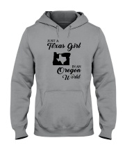 JUST A TEXAS GIRL IN AN OREGON WORLD Hooded Sweatshirt thumbnail