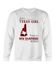 TEXAS GIRL LIVING IN NEW HAMPSHIRE WORLD Crewneck Sweatshirt thumbnail