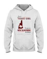 TEXAS GIRL LIVING IN NEW HAMPSHIRE WORLD Hooded Sweatshirt thumbnail