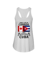LIVE IN CANADA BEGAN IN CUBA Ladies Flowy Tank tile