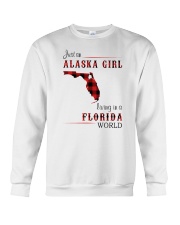 ALASKA GIRL LIVING IN FLORIDA WORLD Crewneck Sweatshirt thumbnail