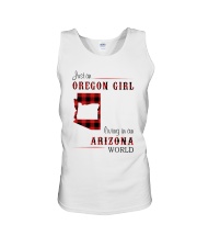 OREGON GIRL LIVING IN ARIZONA WORLD Unisex Tank thumbnail