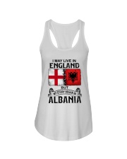 LIVE IN ENGLAND BEGAN IN ALBANIA Ladies Flowy Tank tile