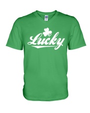 Oklahoma Map Lucky V-Neck T-Shirt tile