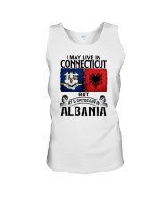 LIVE IN CONNECTICUT BEGAN IN ALBANIA Unisex Tank thumbnail