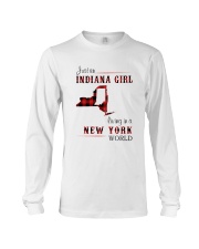 INDIANA GIRL LIVING IN NEW YORK WORLD Long Sleeve Tee thumbnail