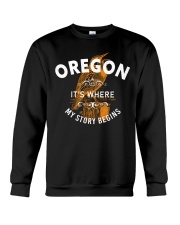 Oregon My Story Begins Symbol Crewneck Sweatshirt tile